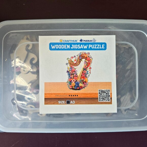 Harp wooden jigsaw puzzle - Picture 3 of 3